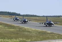 Avioane americane F-16 repoziționate din Germania în România, „pentru a întări securitatea regională”