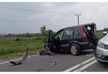 Șapte mașini au fost implicate într-un accident