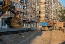 Se lucrează inclusiv noaptea la pasajul rutier din Centrul Civic