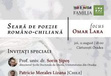 Nu ratați la Librăria Cărturești din Lotus Oradea – Seară de poezie româno-chiliană