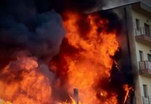 Flăcări și panică la o biserică în sfânta zi de duminică! VIDEO