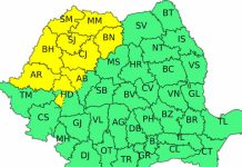 Ploi torenţiale, descărcări electrice, vijelii şi grindină în județul Bihor