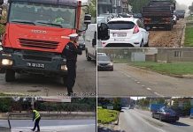 Șoferi sancționați pentru murdărirea drumurilor publice