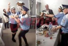 Infirmiere filmate în uniformă de politist dansând Dansul găinii +VIDEO