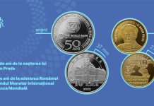 BNR a lansat o monedă din aur cu Marin Prada și una din argint cu aderarea României la FMI