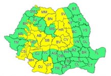 Cod galben de vreme severă în aproape jumătate de țară, inclusiv Bihor, până vineri dimineaţă