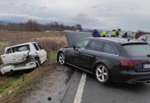 Patru mașini s-au tamponat lângă Tileagd