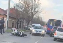 Accident între un motociclist și o mașină
