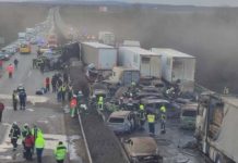 Carambol uriaș în Ungaria, pe autostrada M1: 36 de răniți, între care 3 români, după ce 5 camioane și 37 de mașini s-au ciocnit în lanț