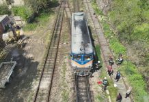 Incendiu în locomotiva unui tren încărcat cu motorină lângă Stația CFR Oradea