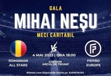 Meci caritabil în beneficiul Fundaţiei Mihai Neşu între o selecţionată a foştilor mari fotbalişti români şi una FIFPro Europe