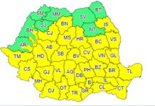 Cod galben de furtuni și ploi puternice în aproape toată țara