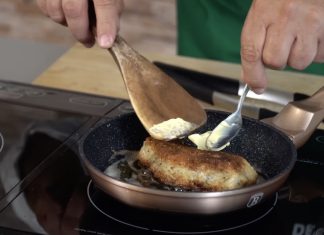 Cotlet de porc pane, video