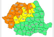 Cod portocaliu de ploi torenţiale pe Bihor